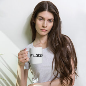 FlesherNET White glossy mug
